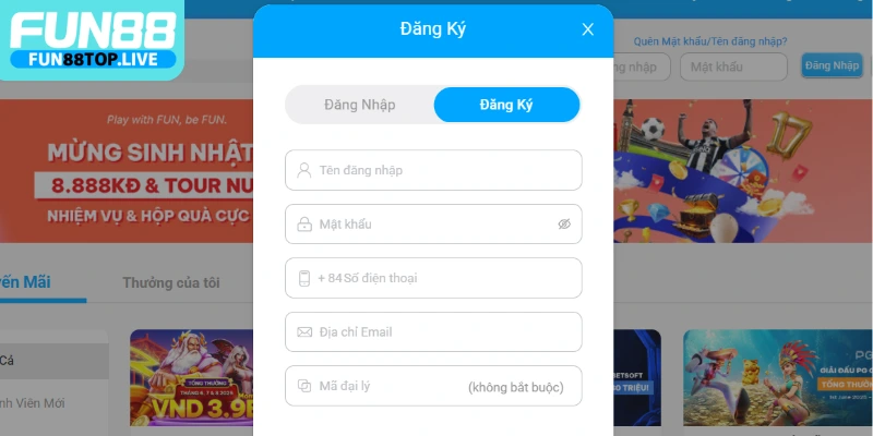 Hướng dẫn Fun88 cập nhật quy trình đăng ký nhanh chóng