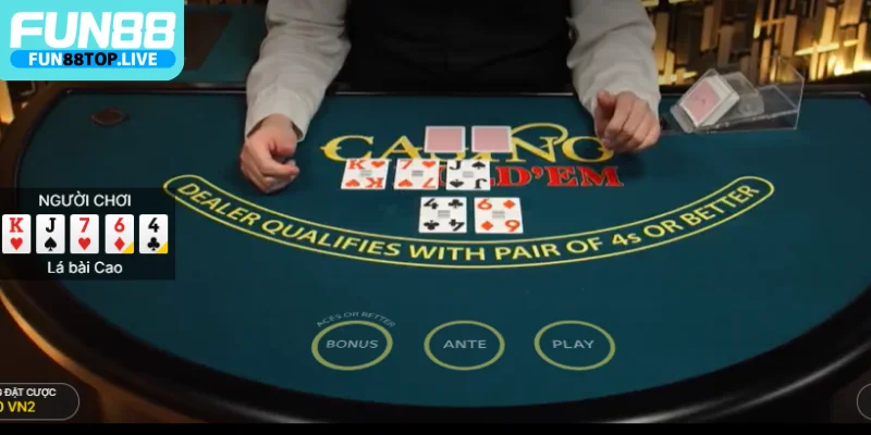 Hướng dẫn poker online Fun88 phân định thắng thua rõ ràng
