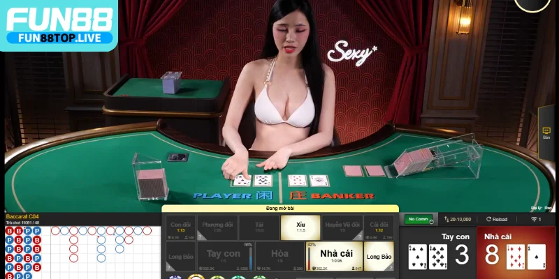 Trò chơi baccarat tại sảnh Sexy Game để bạn thử sức